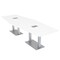 Skutchi Designs 45 in W, 144 in L, 29 in H, Engineered Wood Top, White HAR-HEX.IR-46x143-DOU-ELEC-XD09 - alternate 1